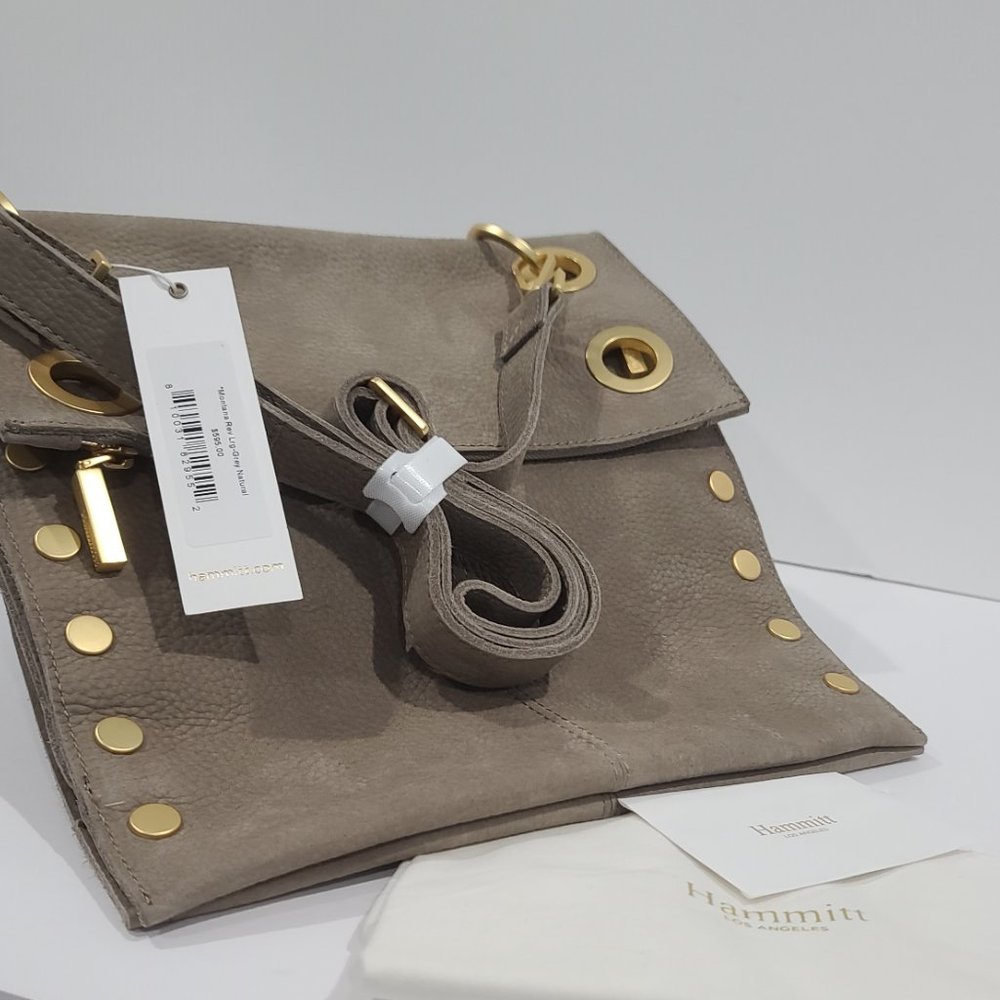Hammitt Taupe Leather Crossbody with Gold Hardware - Picture 13 of 14